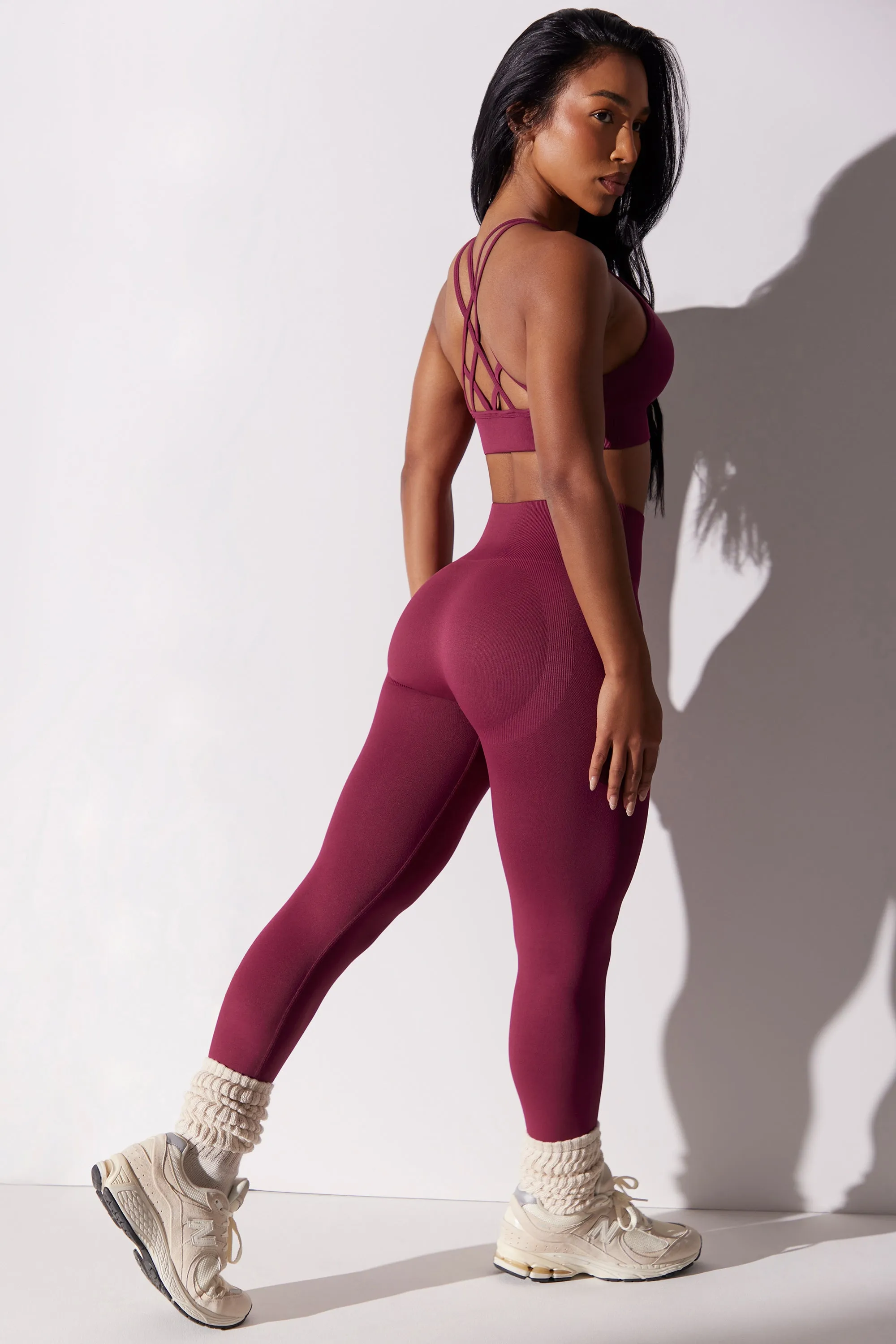 Dedicated - High Waist Super Sculpt Leggings in Plum sold by Bo + Tee product image thumbnail 2