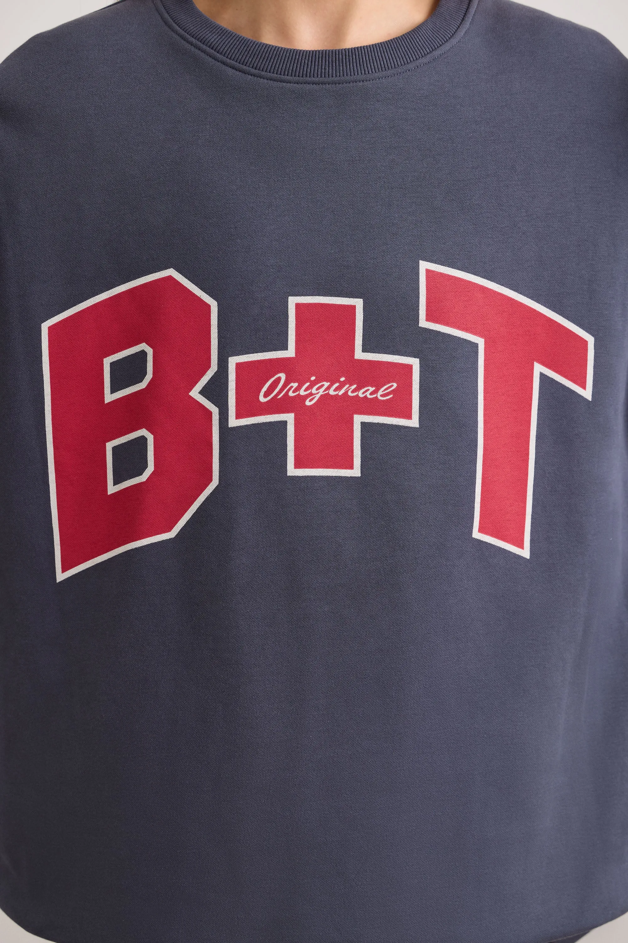 Classic - Oversized Crew Neck Sweatshirt in Slate sold by Bo + Tee product image thumbnail 4