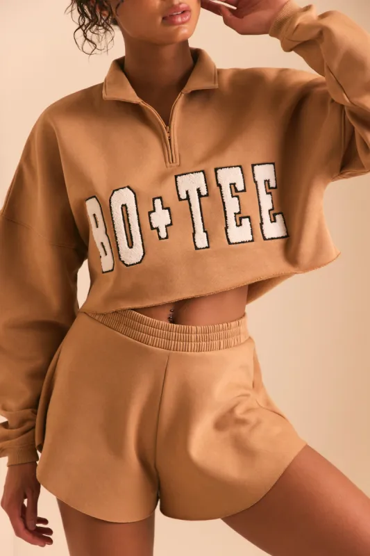 Restore - Half Zip Sweater in Chestnut Brown sold by Bo + Tee