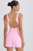 Soft Active Open-Back Unitard in Bubblegum Pink sold by Bo + Tee