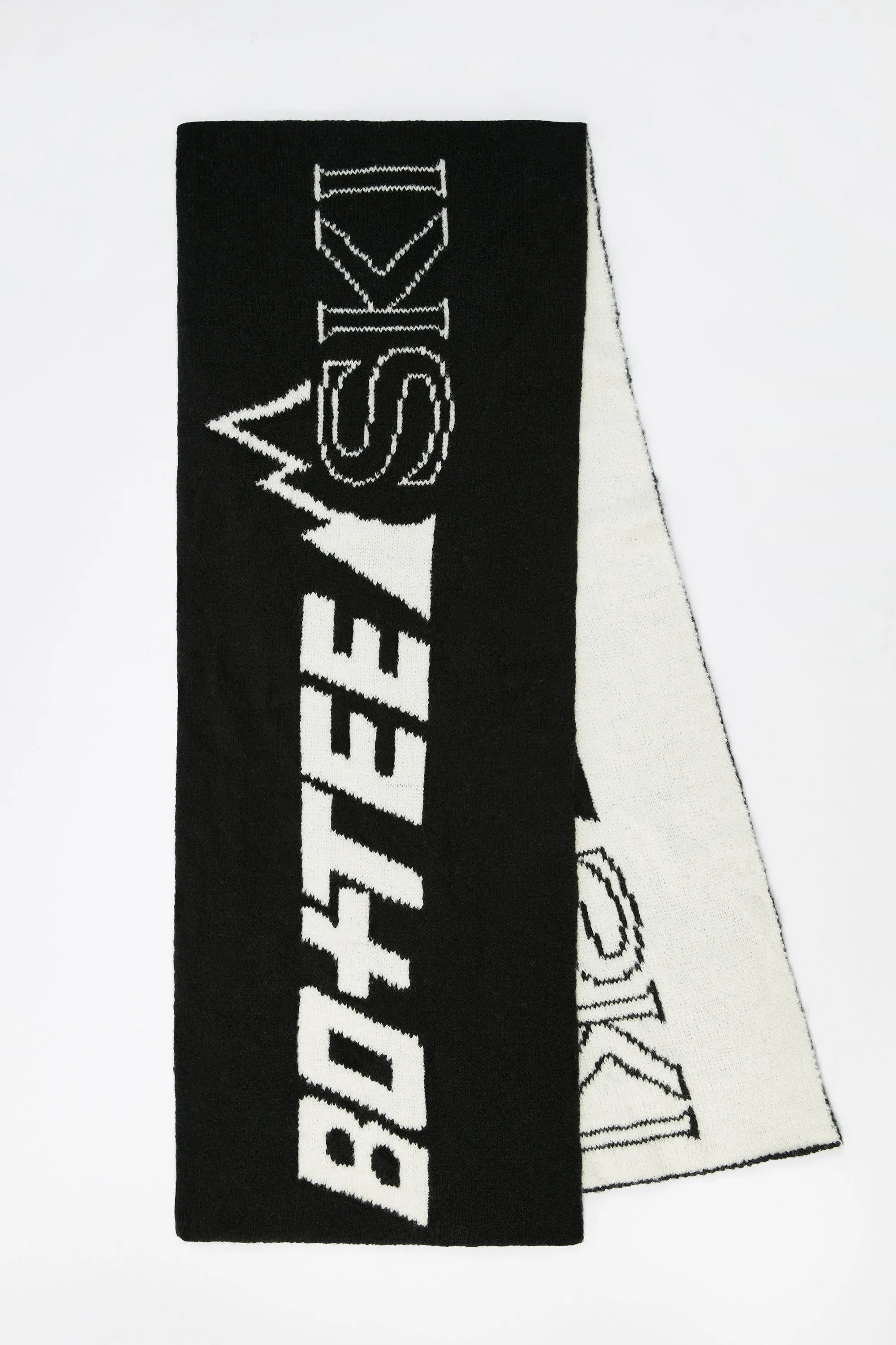 Oversized Chunky Knit Scarf in Black sold by Bo + Tee product image thumbnail 4