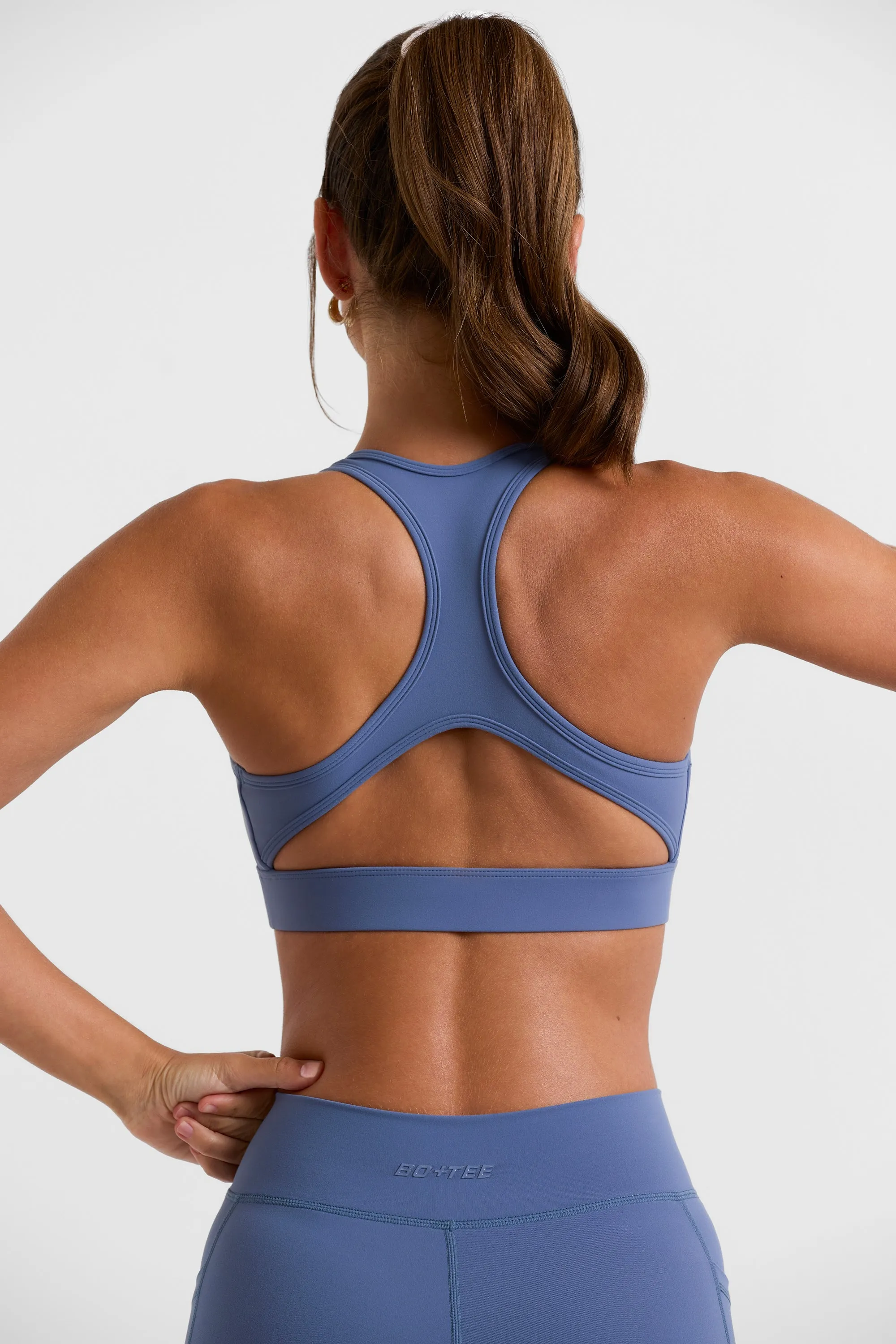 Volley - Cut Out Back Sports Bra in Slate Blue sold by Bo + Tee product image thumbnail 3