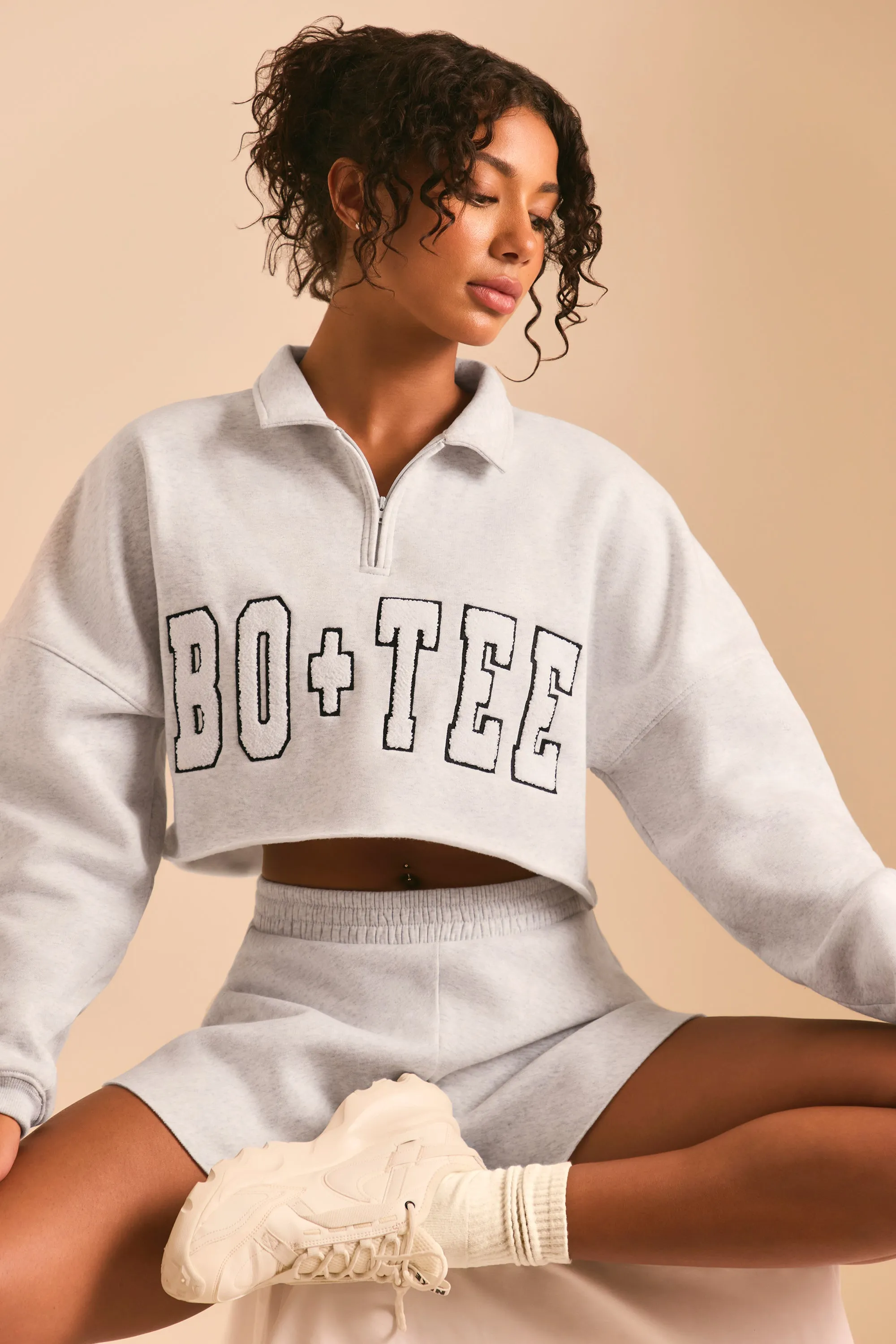 Half Zip Sweater in Heather Grey sold by Bo + Tee product image thumbnail 5