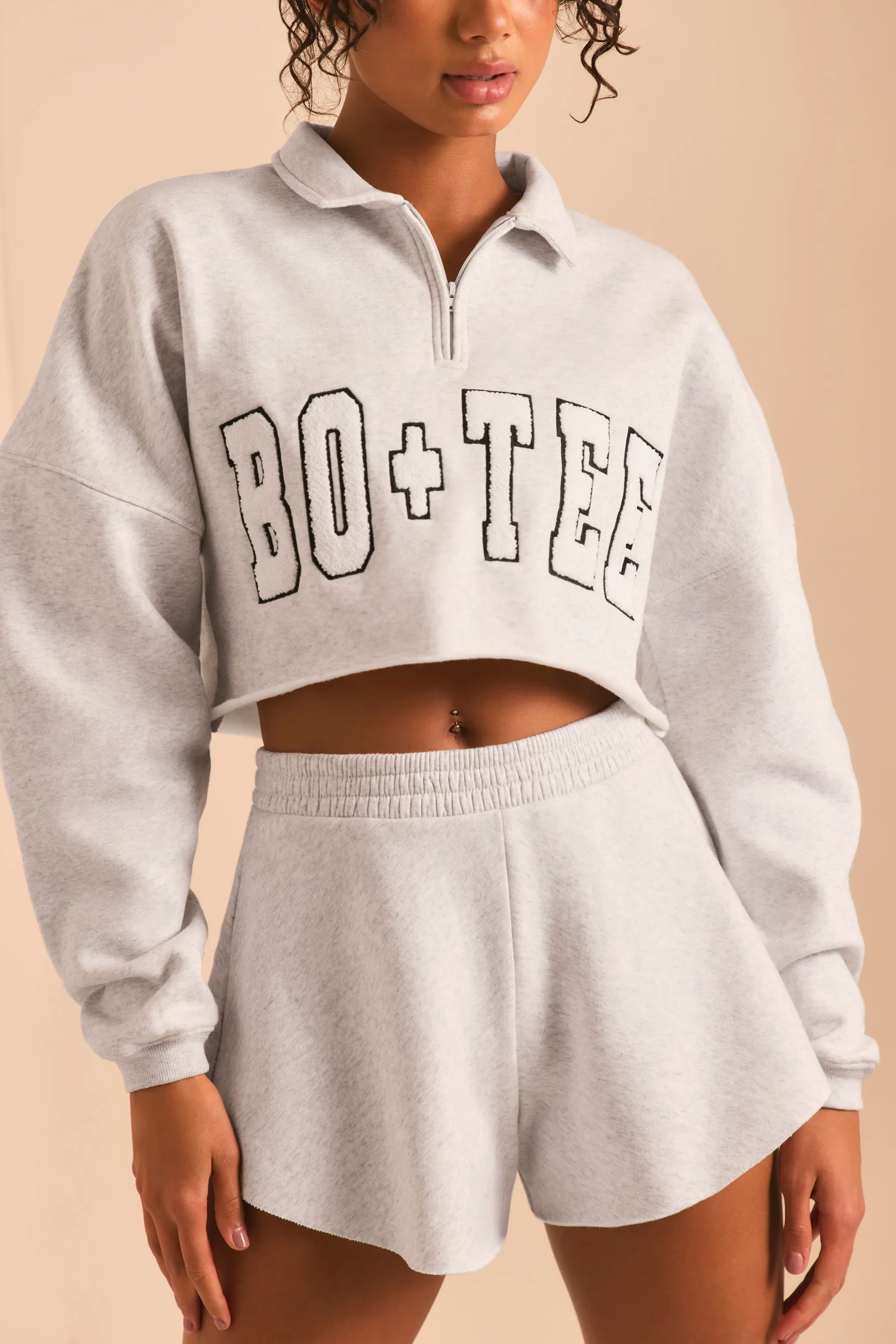 Half Zip Sweater in Heather Grey sold by Bo + Tee product image thumbnail 4