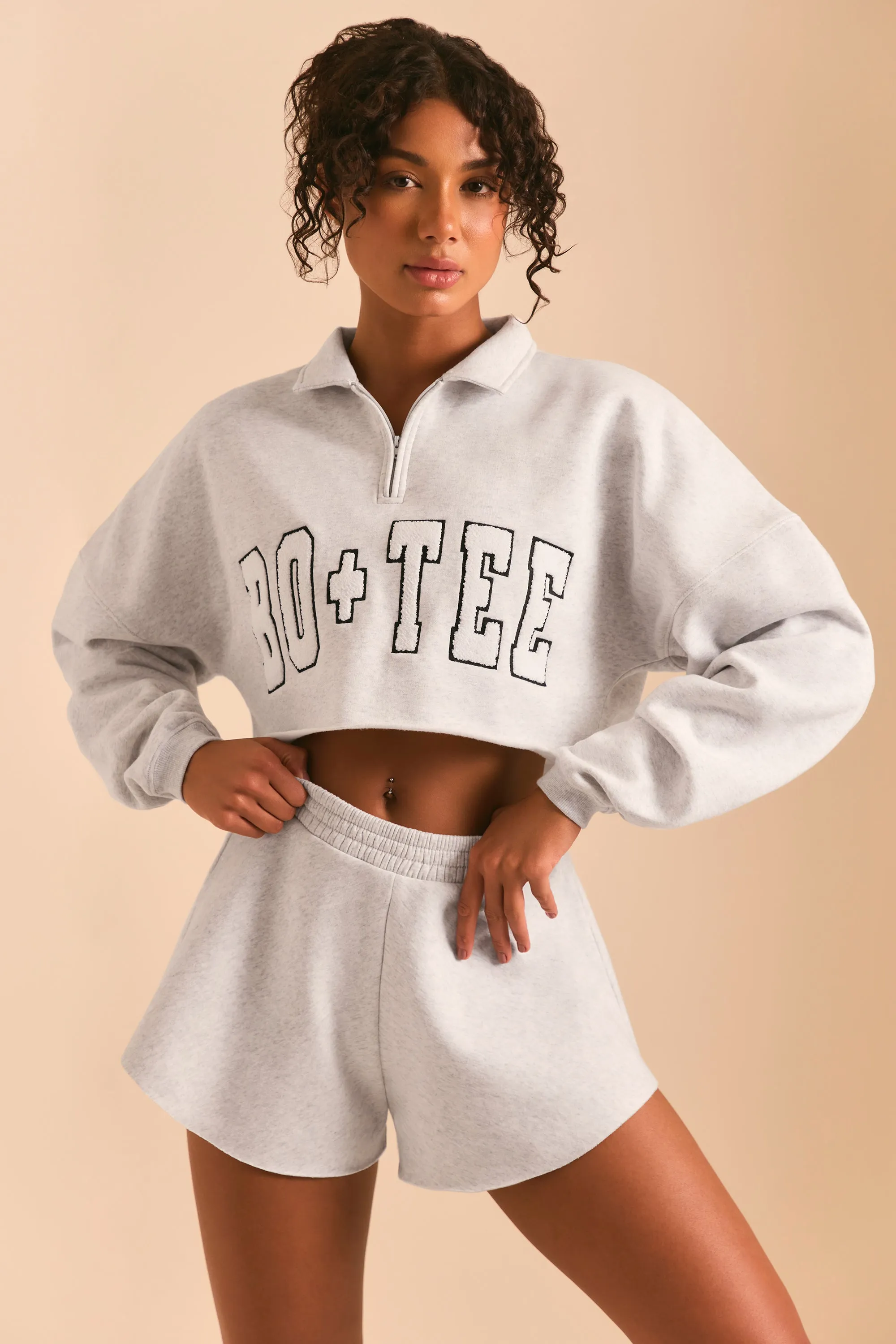 Half Zip Sweater in Heather Grey sold by Bo + Tee product image thumbnail 2