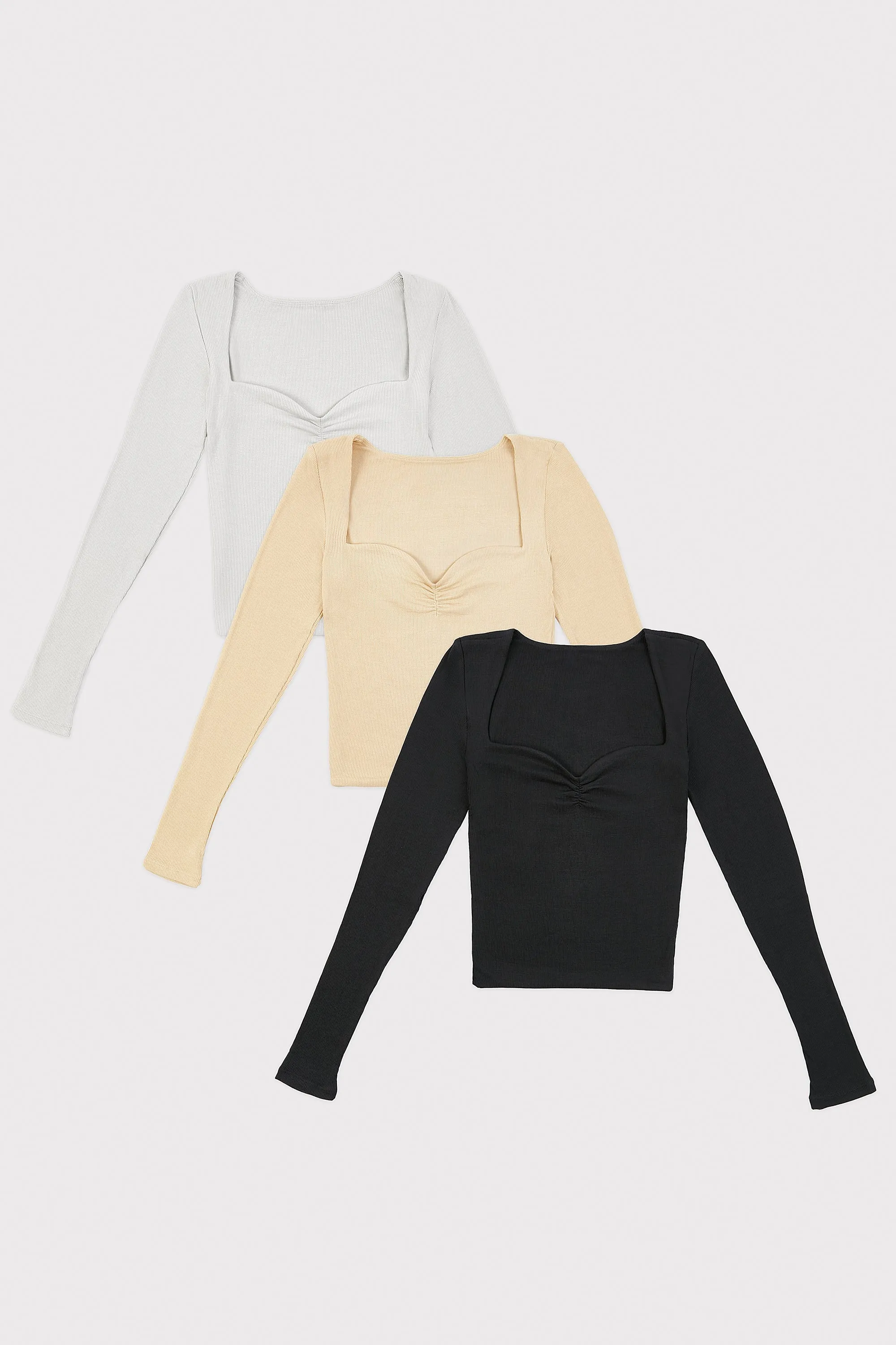 Calm - Modal Rib Long Sleeve Crop Top Bundle sold by Bo + Tee