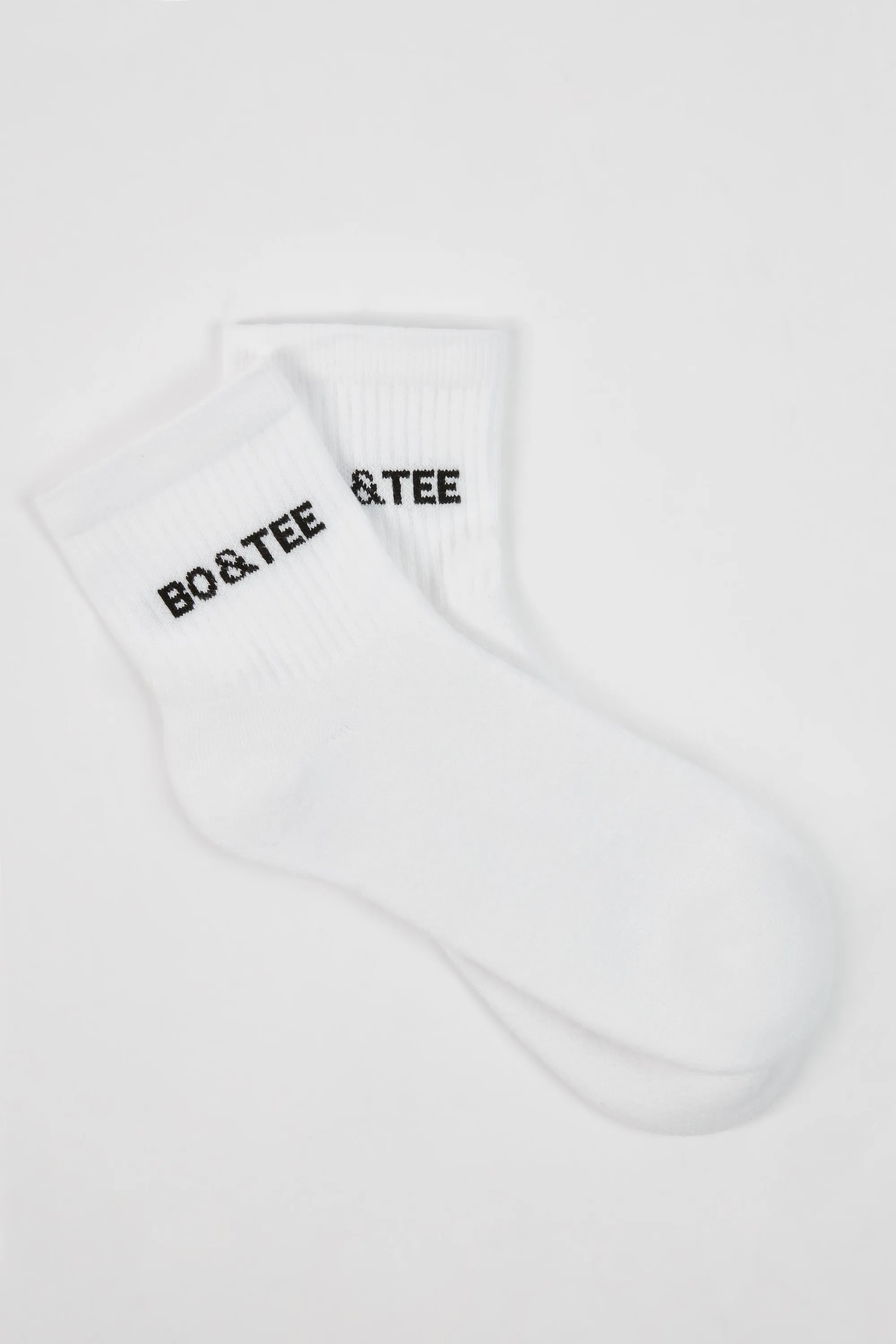 Ribbed Half-Crew Sock Bundle in White sold by Bo + Tee product image thumbnail 4