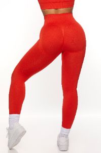 Motivation - High Waist Seamless Leggings in Red sold by Bo + Tee