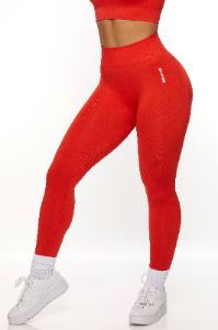 Motivation - High Waist Seamless Leggings in Red sold by Bo + Tee