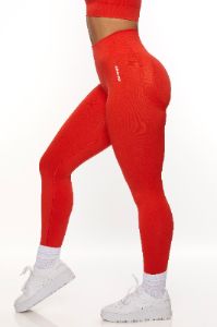 Motivation - High Waist Seamless Leggings in Red sold by Bo + Tee