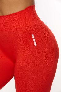 Motivation - High Waist Seamless Leggings in Red sold by Bo + Tee