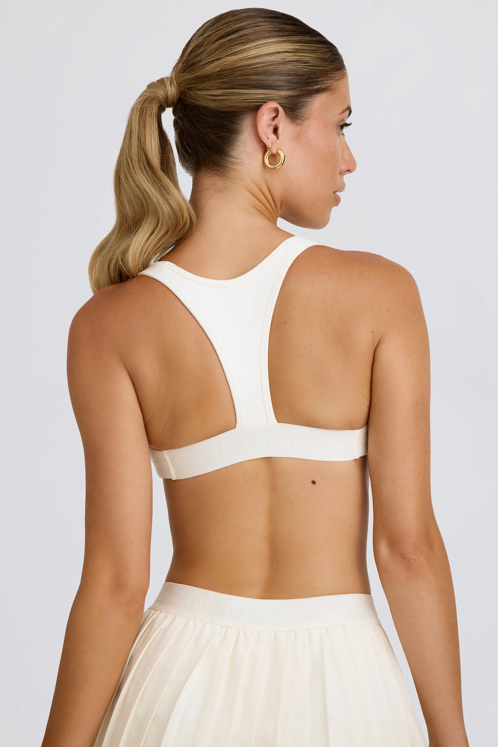 Soft Active Sports Bra in White sold by Bo + Tee product image thumbnail 3