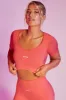 Mindset - Seamless Scoop Neck Crop Top in Coral sold by Bo + Tee