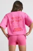 Angel Energy - Oversized Short-Sleeve T-shirt in Hot Pink sold by Bo + Tee