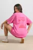 Angel Energy - Oversized Short-Sleeve T-shirt in Hot Pink sold by Bo + Tee