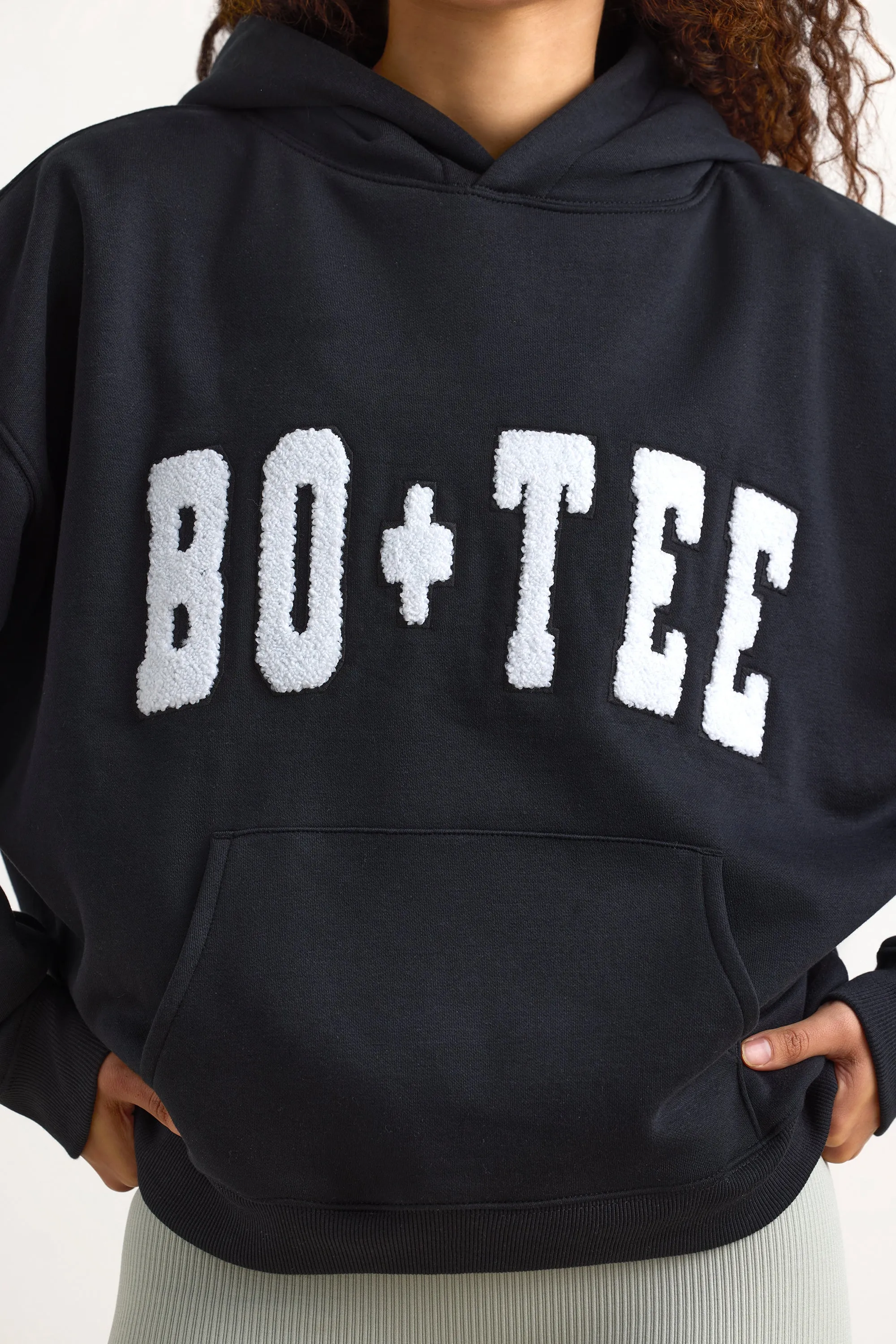 Appliqué Oversized Hoodie in Black sold by Bo + Tee product image thumbnail 4