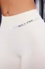 All Fired Up - High Waist Split Flare Ribbed Leggings in Ivory sold by Bo + Tee