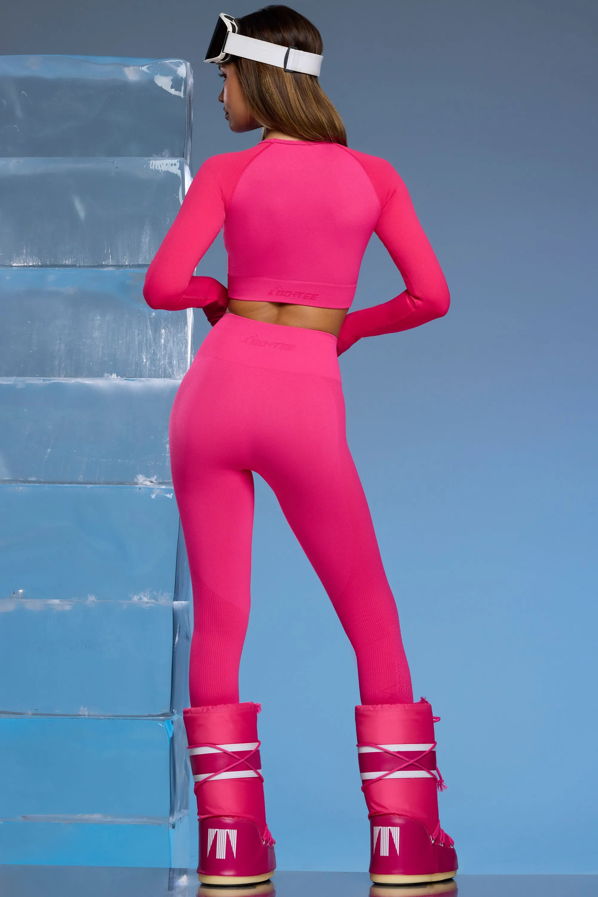 Super Sculpt Base Layer Leggings in Fuchsia Pink sold by Bo + Tee product image thumbnail 3