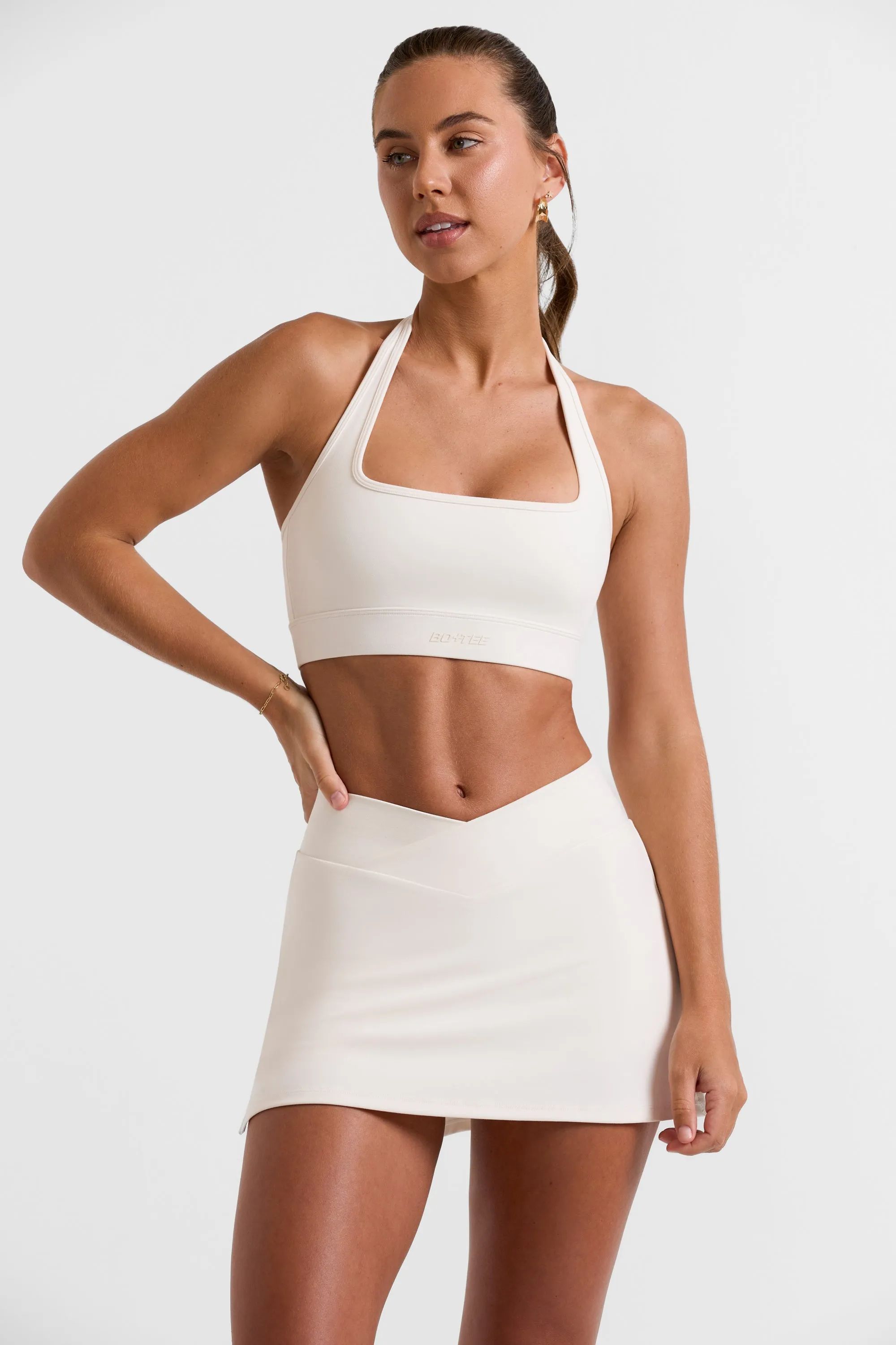 Crossover Mini Skort in White sold by Bo + Tee product image thumbnail 5