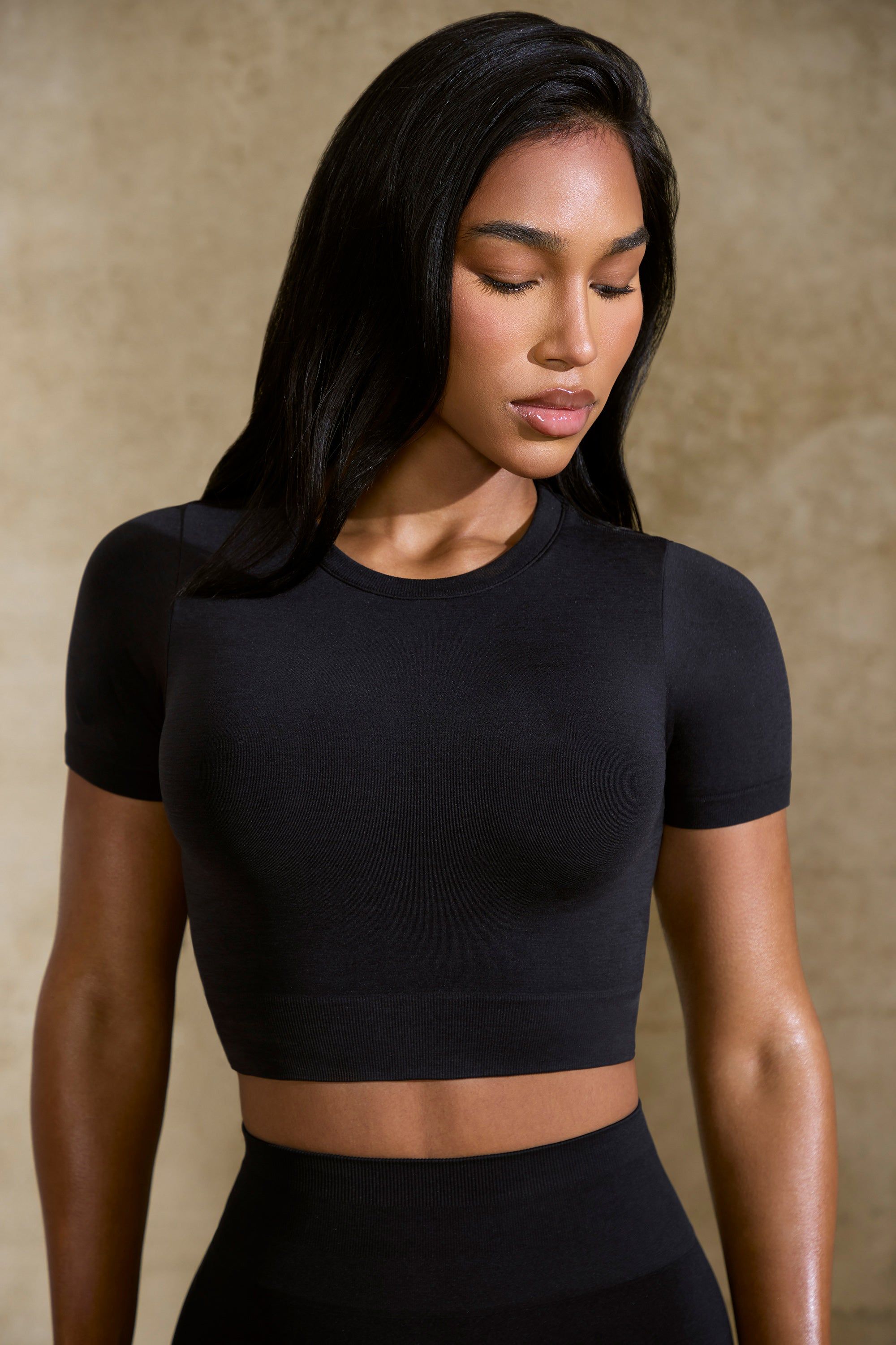 Define Luxe Baby Tee Crop Top in Black sold by Bo + Tee product image thumbnail 4