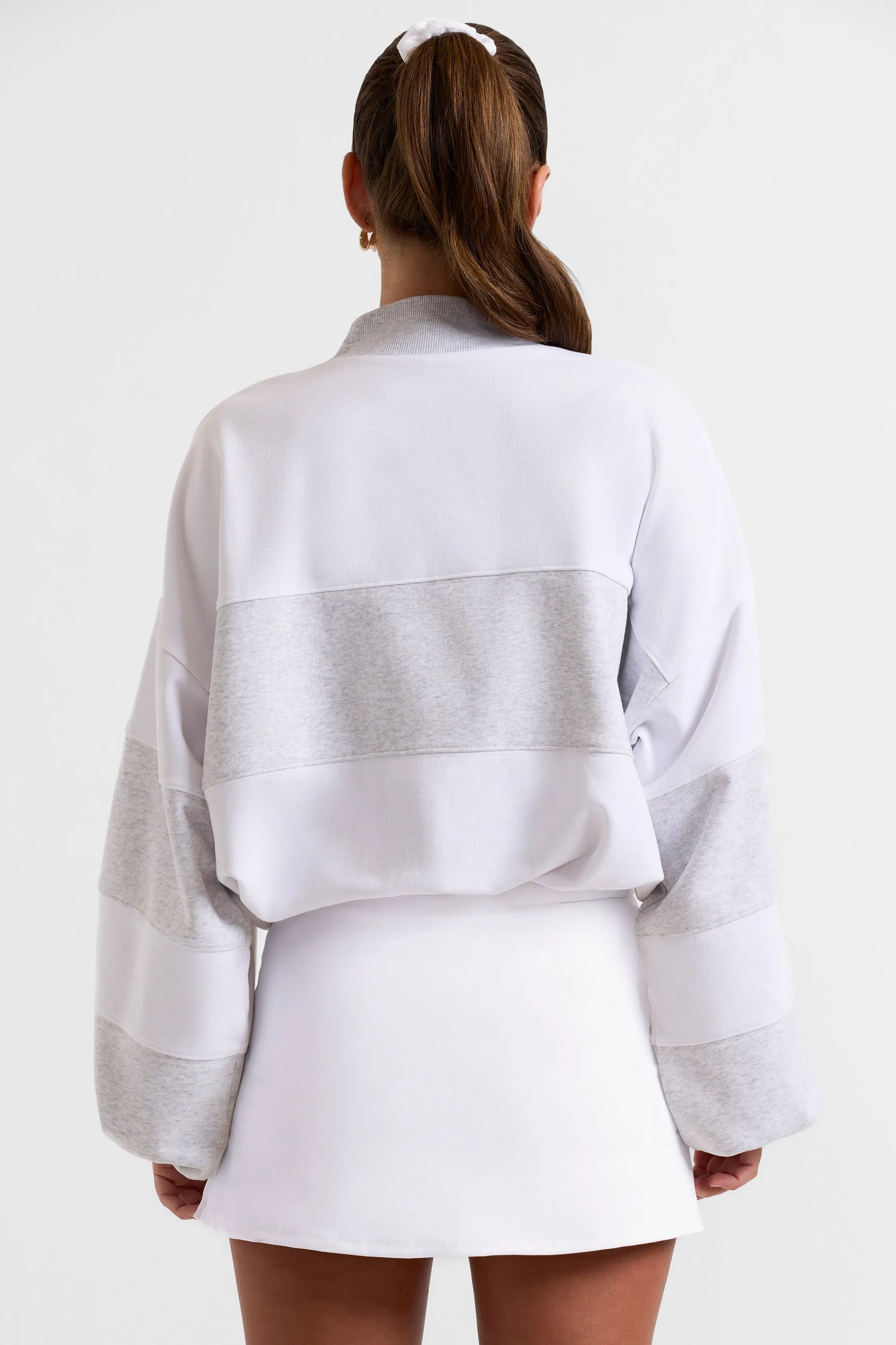 Game - Oversized High Neck Sweatshirt in Soft Grey sold by Bo + Tee product image thumbnail 3