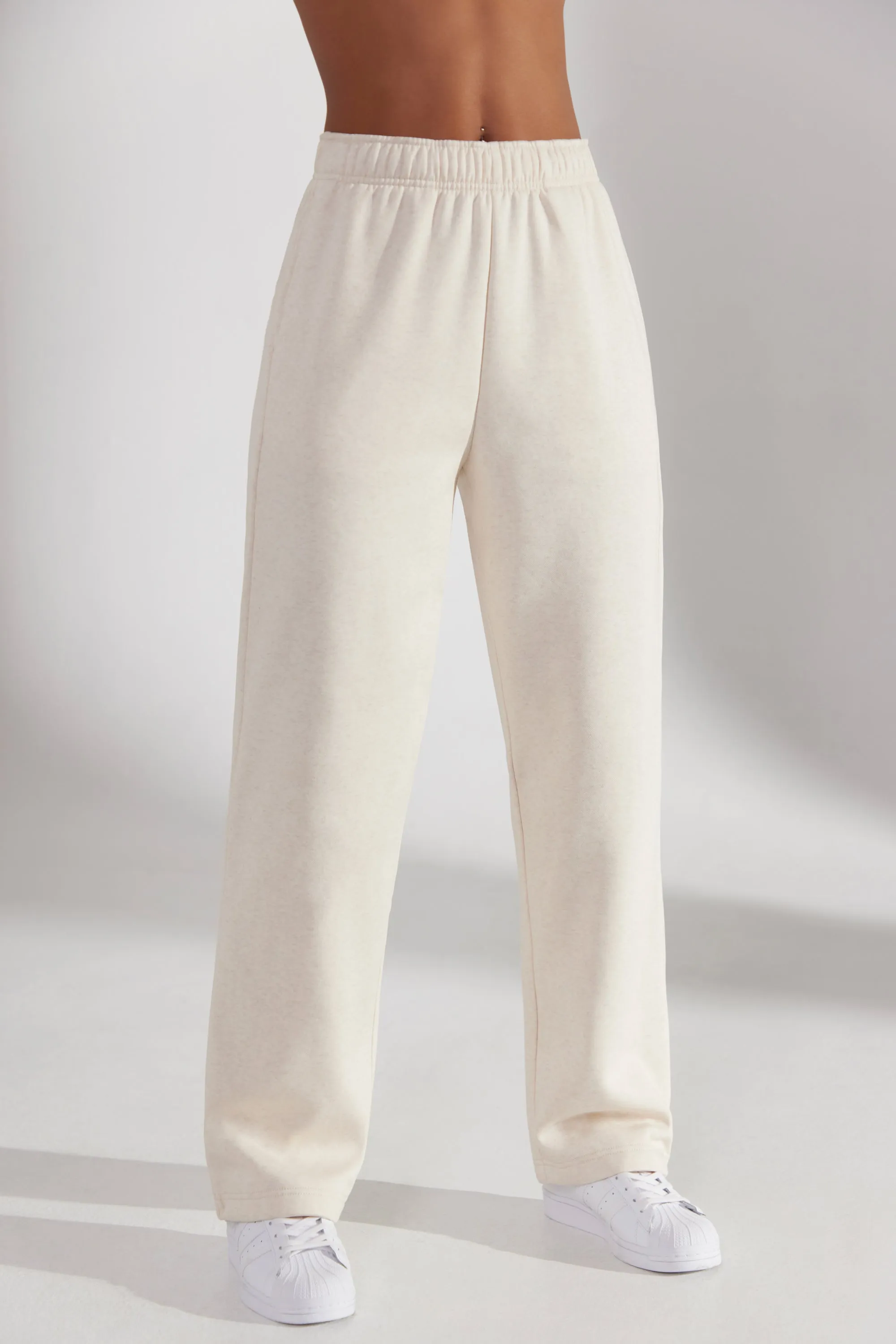 Principal - Petite Wide Leg Joggers in Heather Oat sold by Bo + Tee product image thumbnail 5