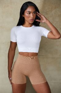 Excel - Define Luxe Baby Tee Crop Top in White sold by Bo + Tee