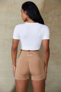 Excel - Define Luxe Baby Tee Crop Top in White sold by Bo + Tee