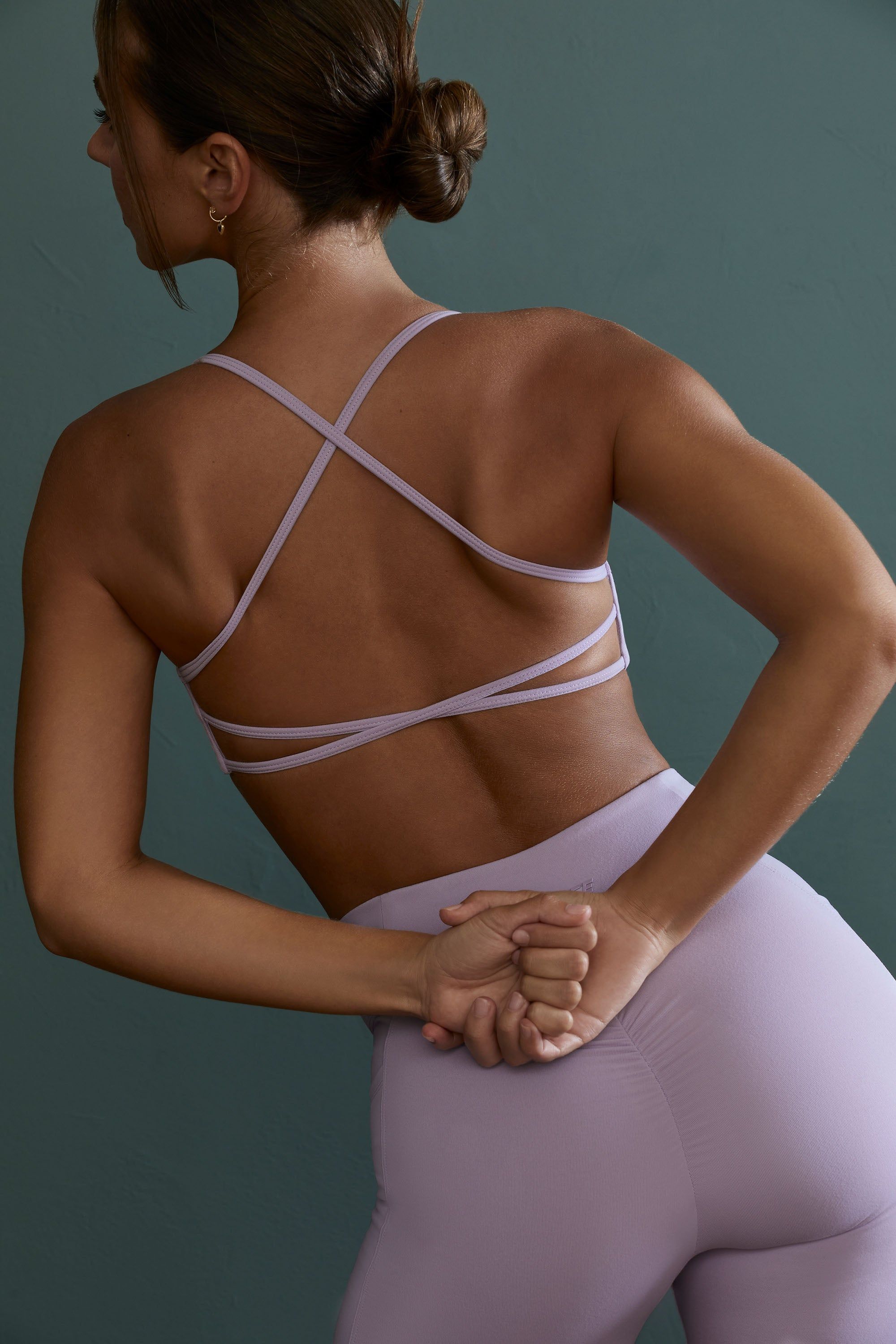 Growth - Scoop Neck Open Back Sports Bra in Lilac sold by Bo + Tee product image thumbnail 5