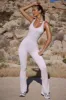 Powerful - Flared Full Length Unitard in Soft Grey sold by Bo + Tee