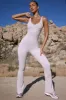 Powerful - Flared Full Length Unitard in Soft Grey sold by Bo + Tee