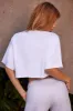Self Care - Short Sleeve Cropped T-Shirt in White sold by Bo + Tee