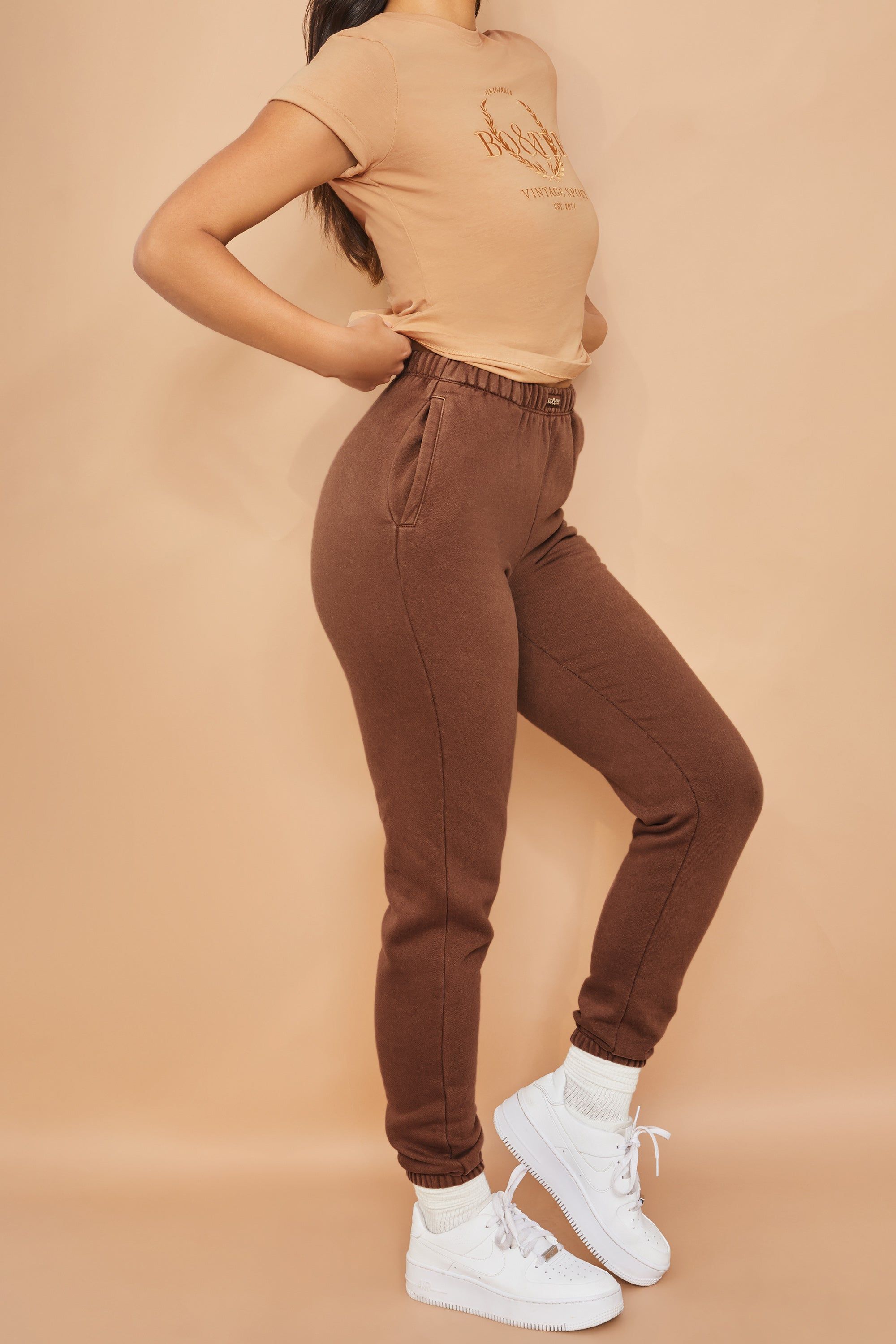 Home Run Tall - Joggers in Brown sold by Bo + Tee product image thumbnail 2