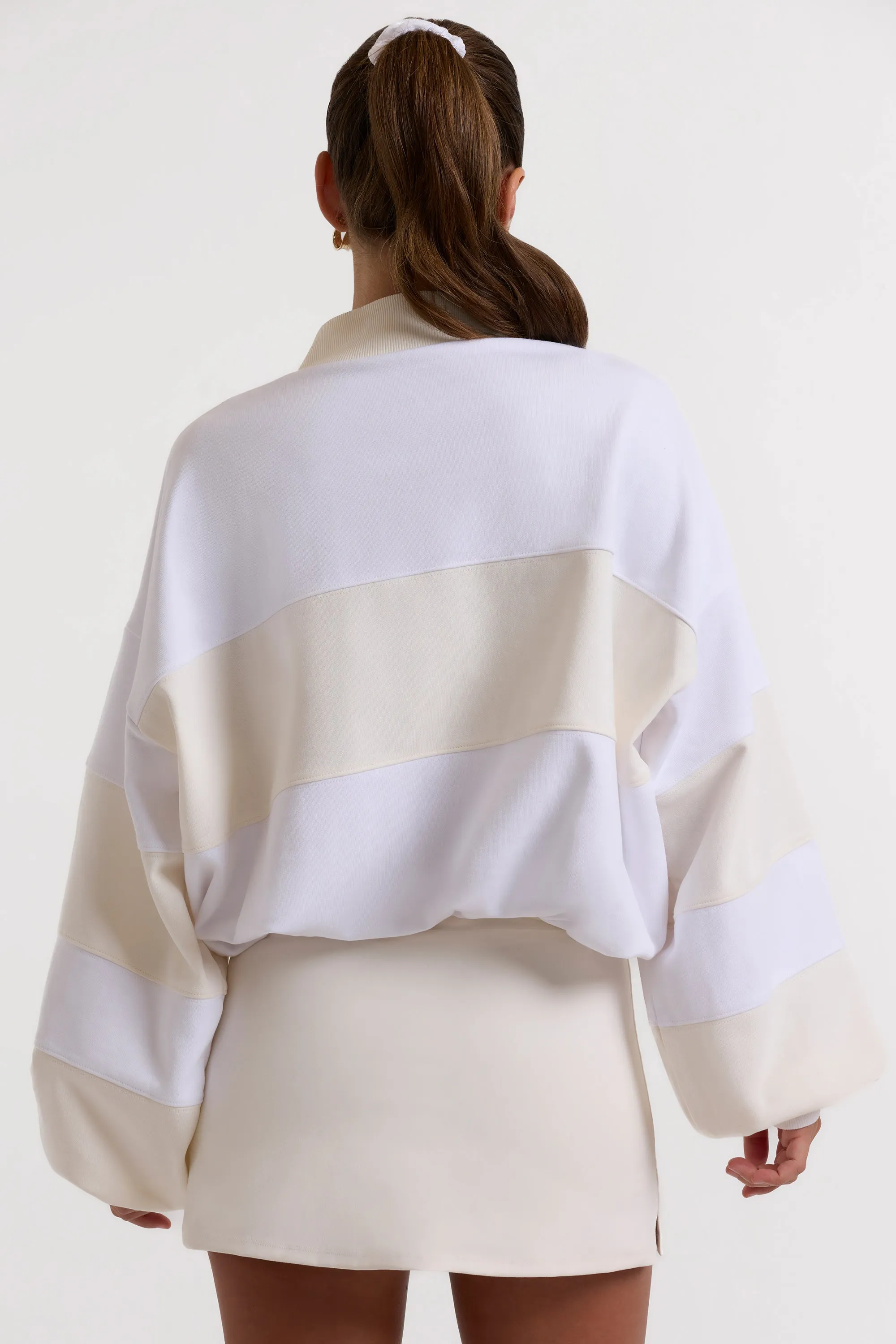 Game - Oversized High Neck Sweatshirt in Bone sold by Bo + Tee product image thumbnail 3