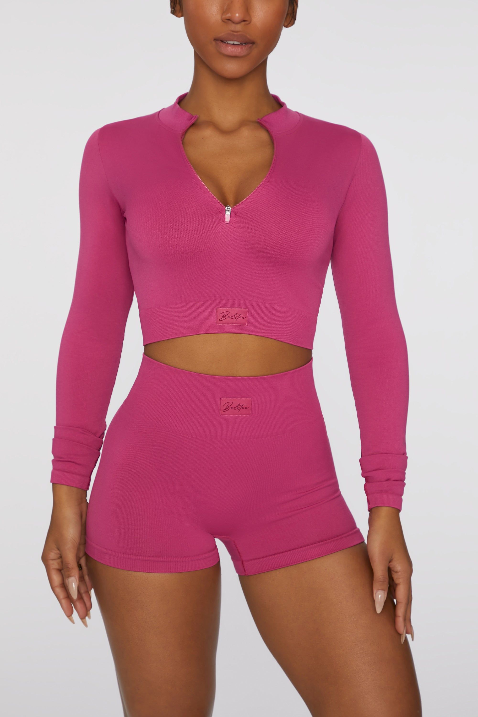 Reach For It - Crop Top in Dark Pink sold by Bo + Tee product image thumbnail 2
