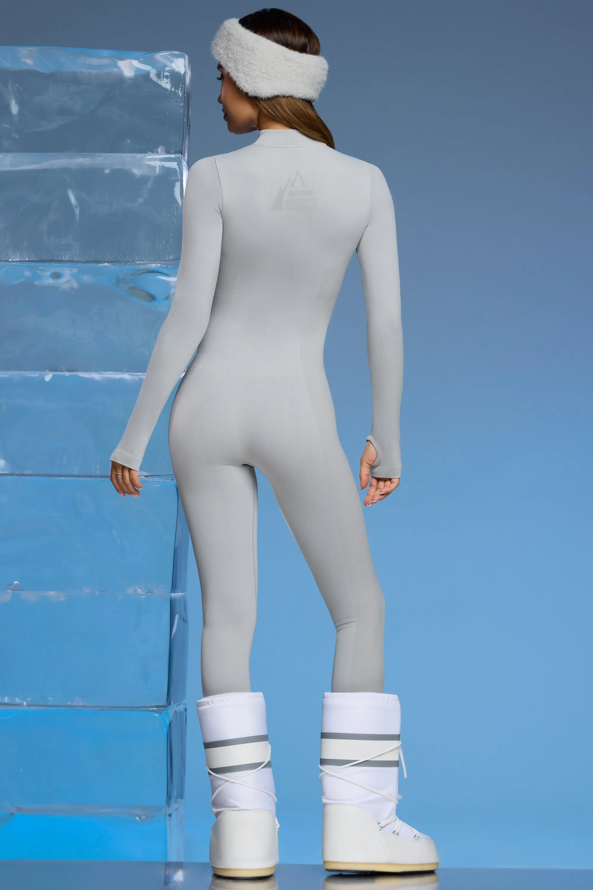 Super Sculpt Base Layer Jumpsuit in Light Grey sold by Bo + Tee product image thumbnail 3
