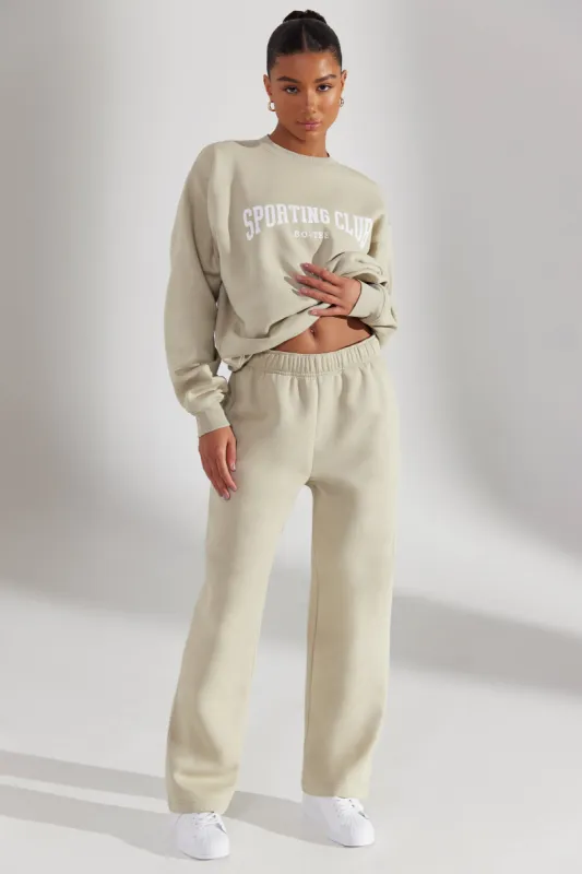 Principal - Wide Leg Joggers in Limestone sold by Bo + Tee