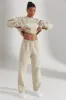 Principal - Wide Leg Joggers in Limestone sold by Bo + Tee