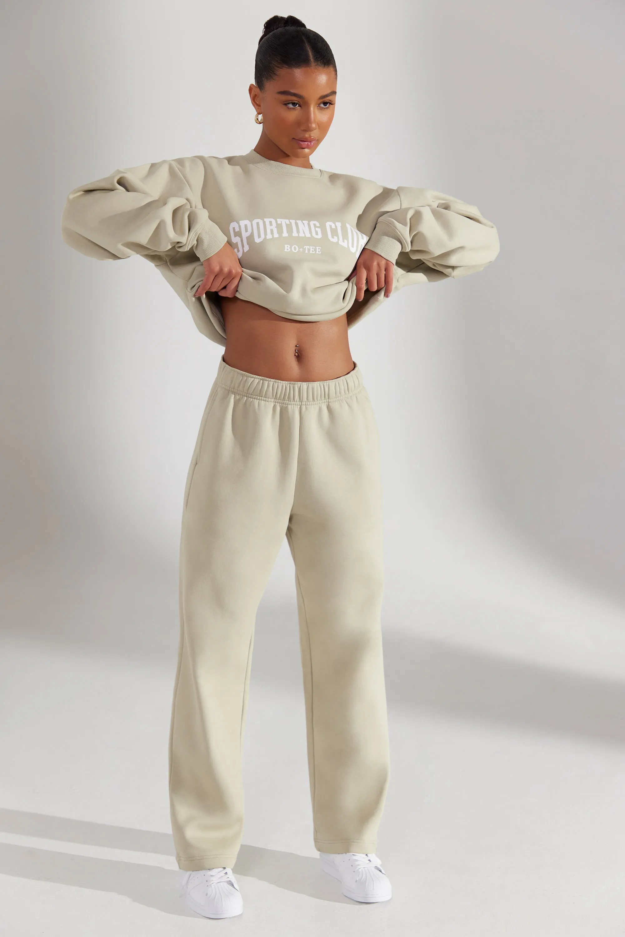 Principal - Wide Leg Joggers in Limestone sold by Bo + Tee product image thumbnail 2