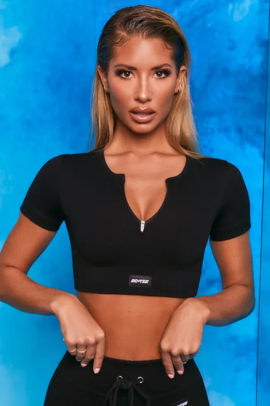 Perform - Crop Top in  Black sold by Bo + Tee