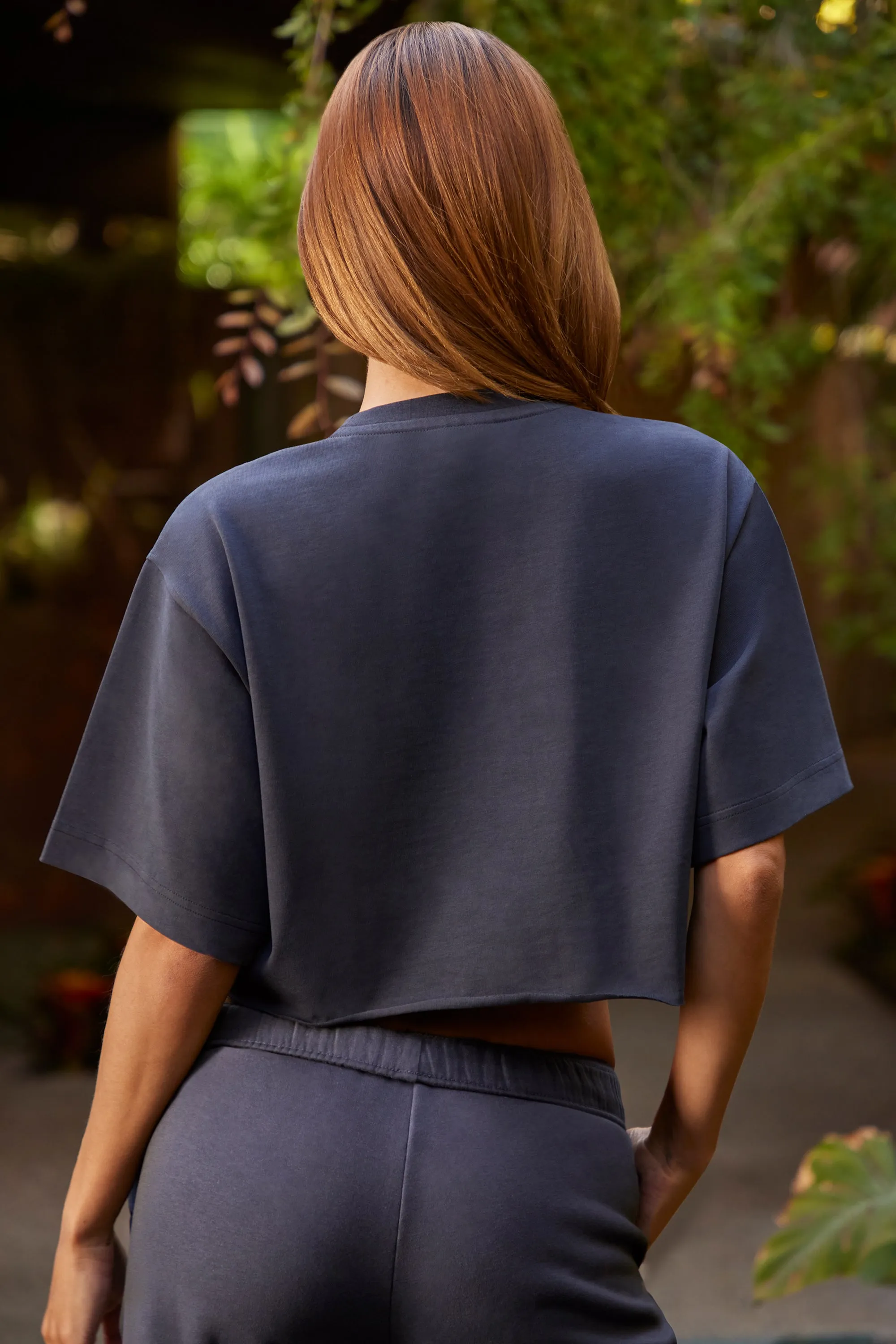 Recharge - Short Sleeve Cropped T-Shirt in Black sold by Bo + Tee product image thumbnail 2