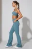 Realign - Petite Twist Waist Flare Leggings in Slate Blue sold by Bo + Tee