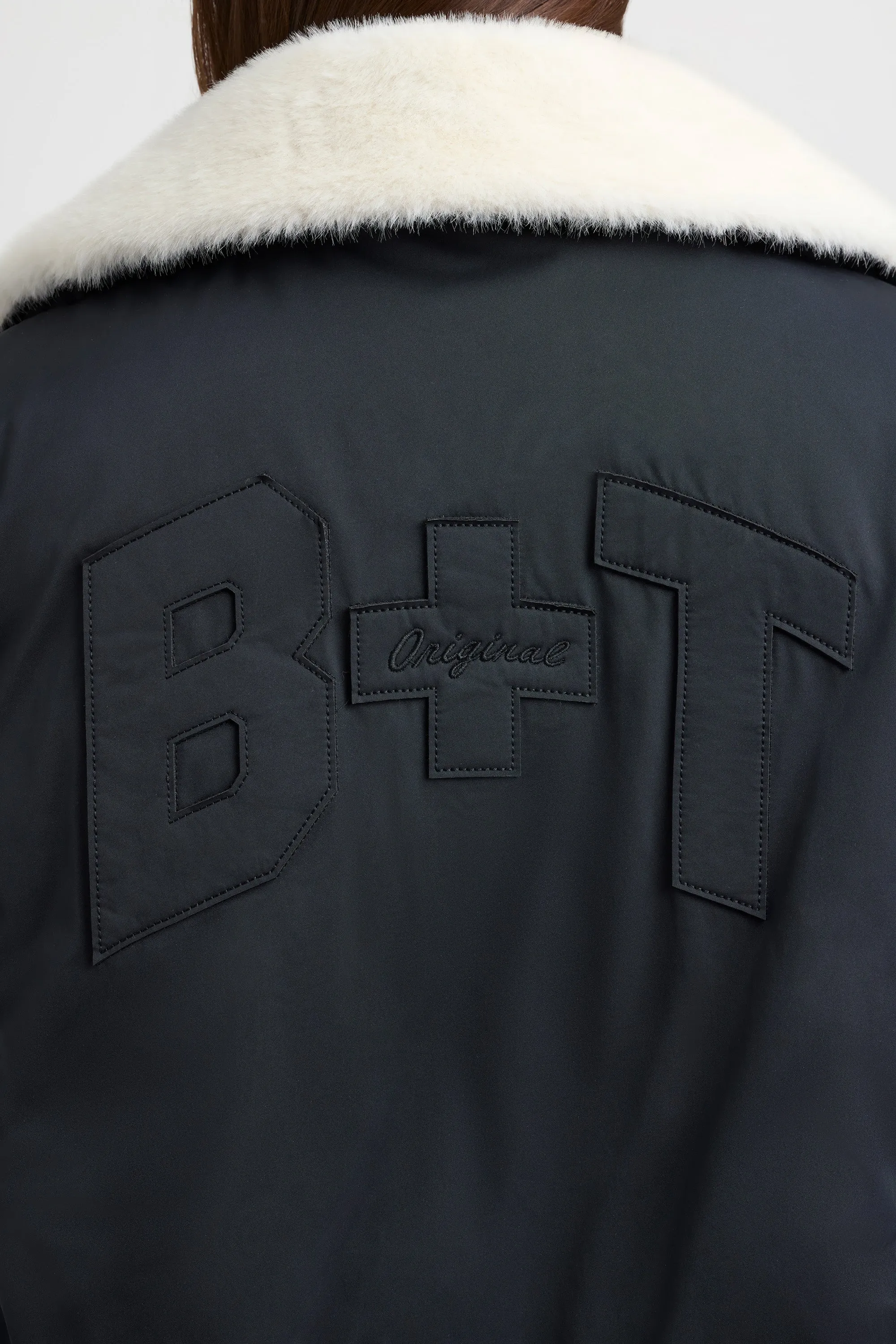 Oversized Bomber Jacket in Black sold by Bo + Tee product image thumbnail 4