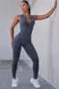 Velocity - Petite Super Sculpt Seamless Zip Up Full Length Unitard in Marl Black sold by Bo + Tee