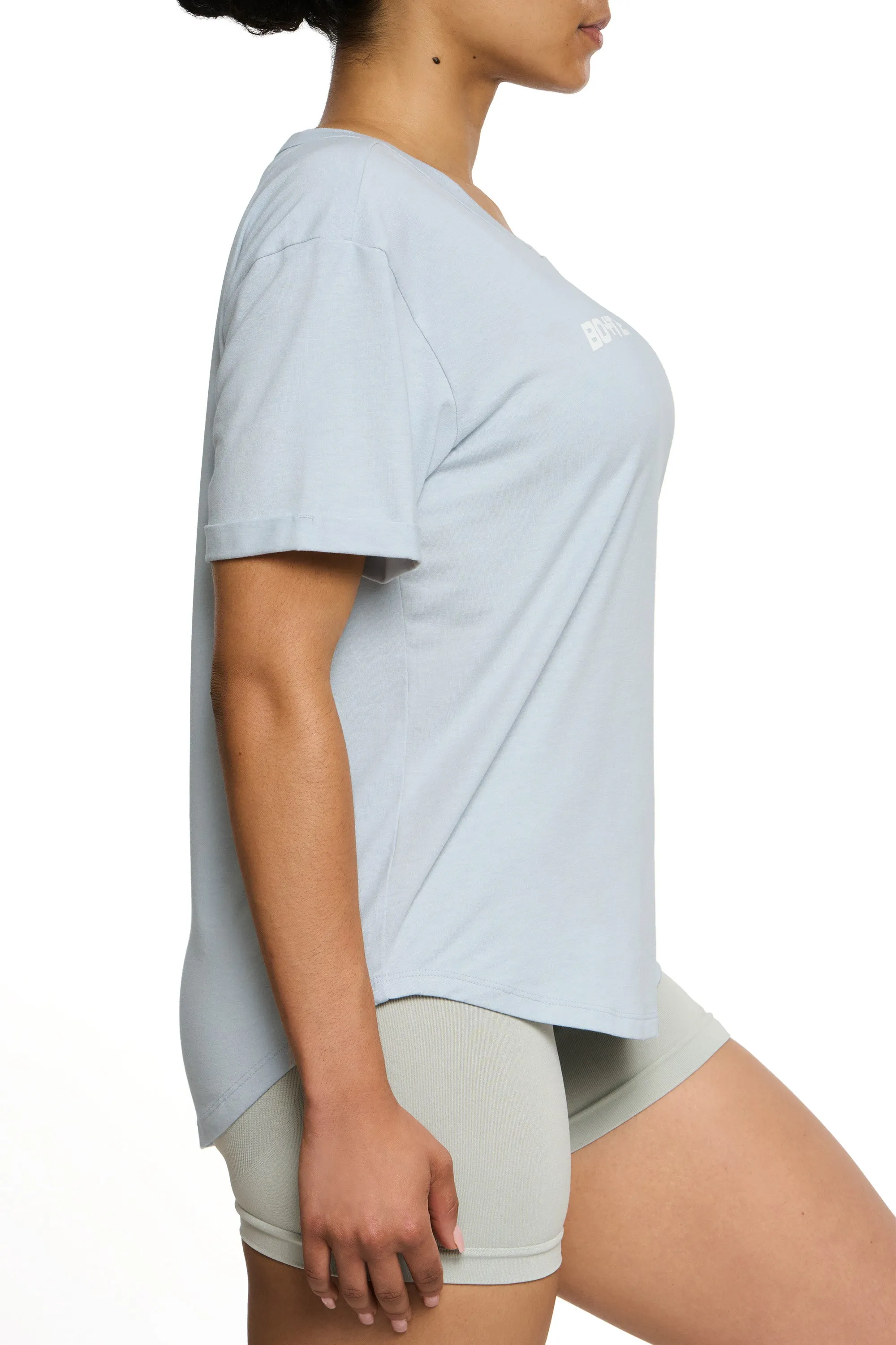 Relax - Oversized Long Length T-Shirt in Grey sold by Bo + Tee product image thumbnail 2