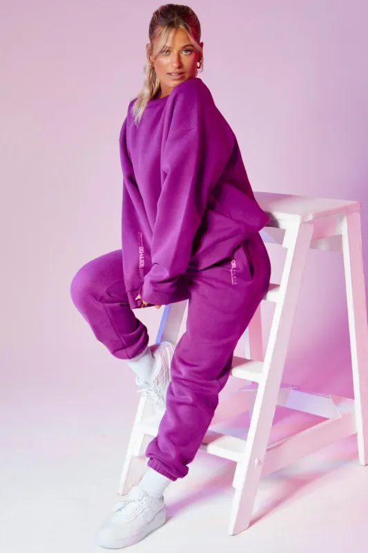 Breather - Oversized Branded Sweatshirt in Purple sold by Bo + Tee