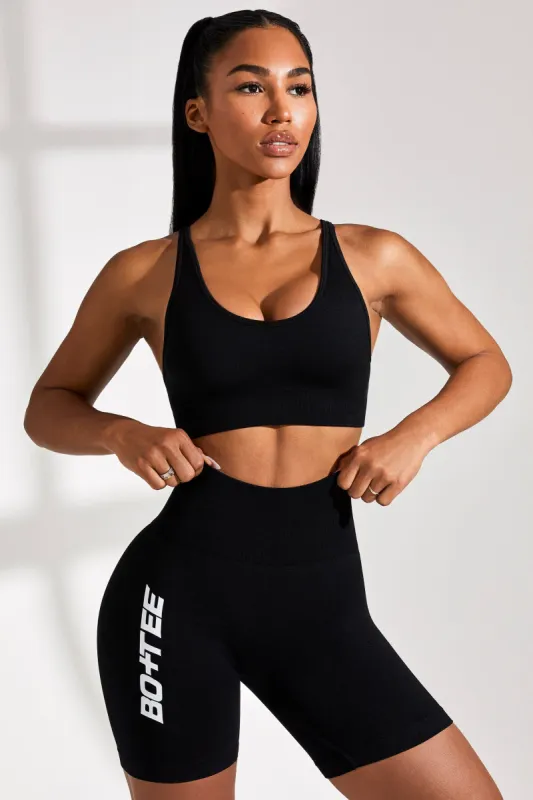 Speed - High Waist Seamless Biker Shorts in Black sold by Bo + Tee