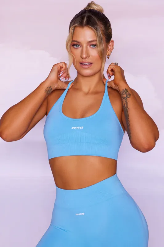 Circuit - Seamless Scoop Neck Sports Bra in Blue sold by Bo + Tee