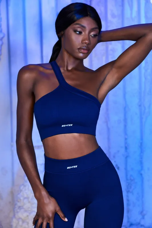 On The Rink - Sports bra- Navy sold by Bo + Tee