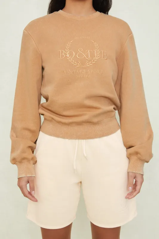 Record Time - Sweatshirt in Beige sold by Bo + Tee